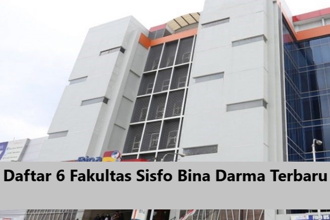 Daftar 6 Fakultas Sisfo Bina Darma Terbaru